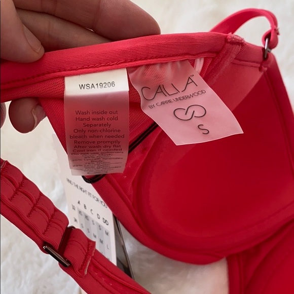 Calia Carrie Underwood Bandeau Swim top rouge red - Picture 11 of 11